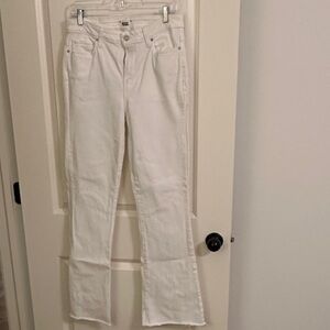 Paige women’s white jeans high rise laurel cannon